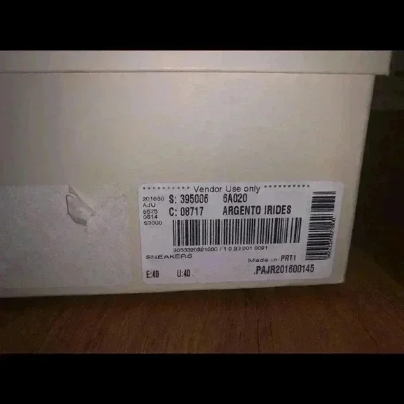 Armani Junior Girl’s Irridescent Hi-top Sneakers! NIB! 40 7